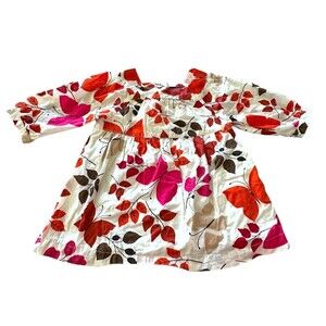 Baby Gap Butterfly Floral Square Neck Top size 3T